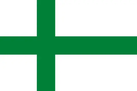 Jak wygląda flaga Grenlandii? Białe tło przecina zielony krzyż, symbolizujący lód i morze.