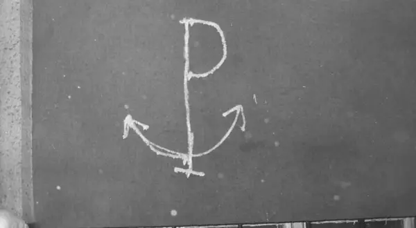 Kotwica z literą "P" - polska walcząca symbol nadziei i oporu.